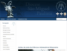 Tablet Screenshot of diocesesaomiguel.org.br